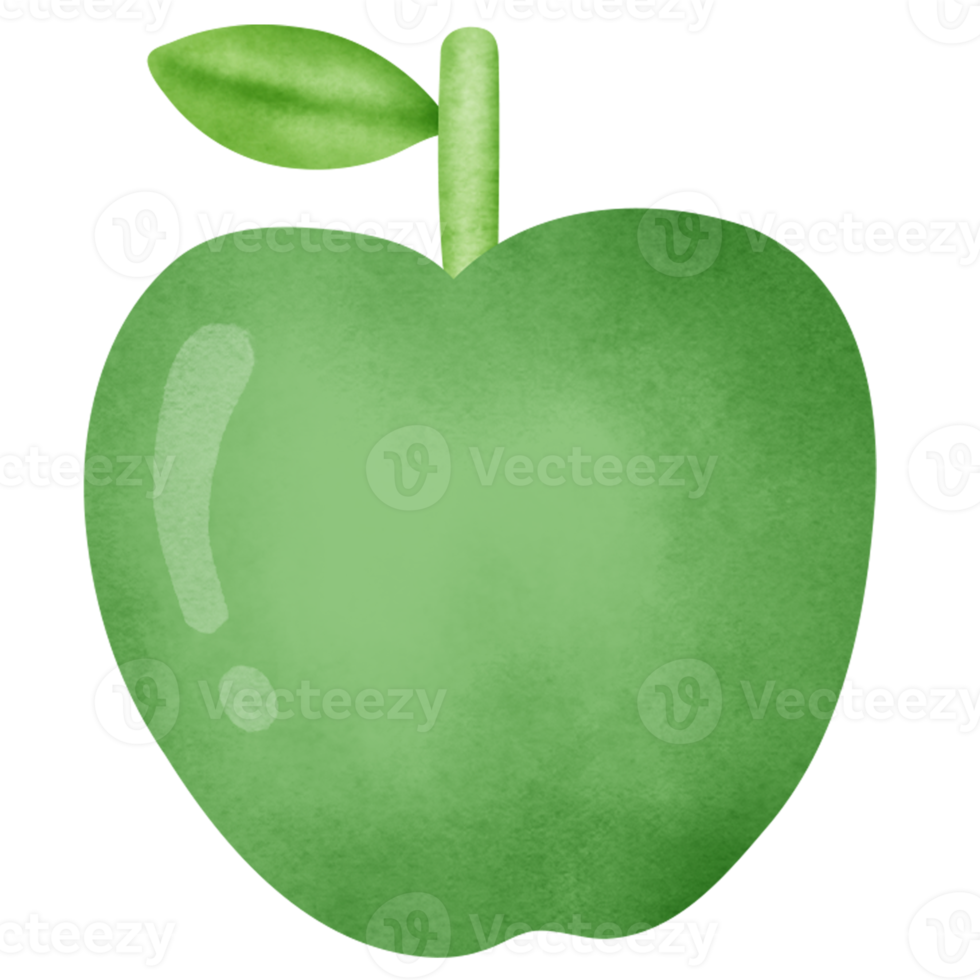 acuarela verde manzana clipart. png