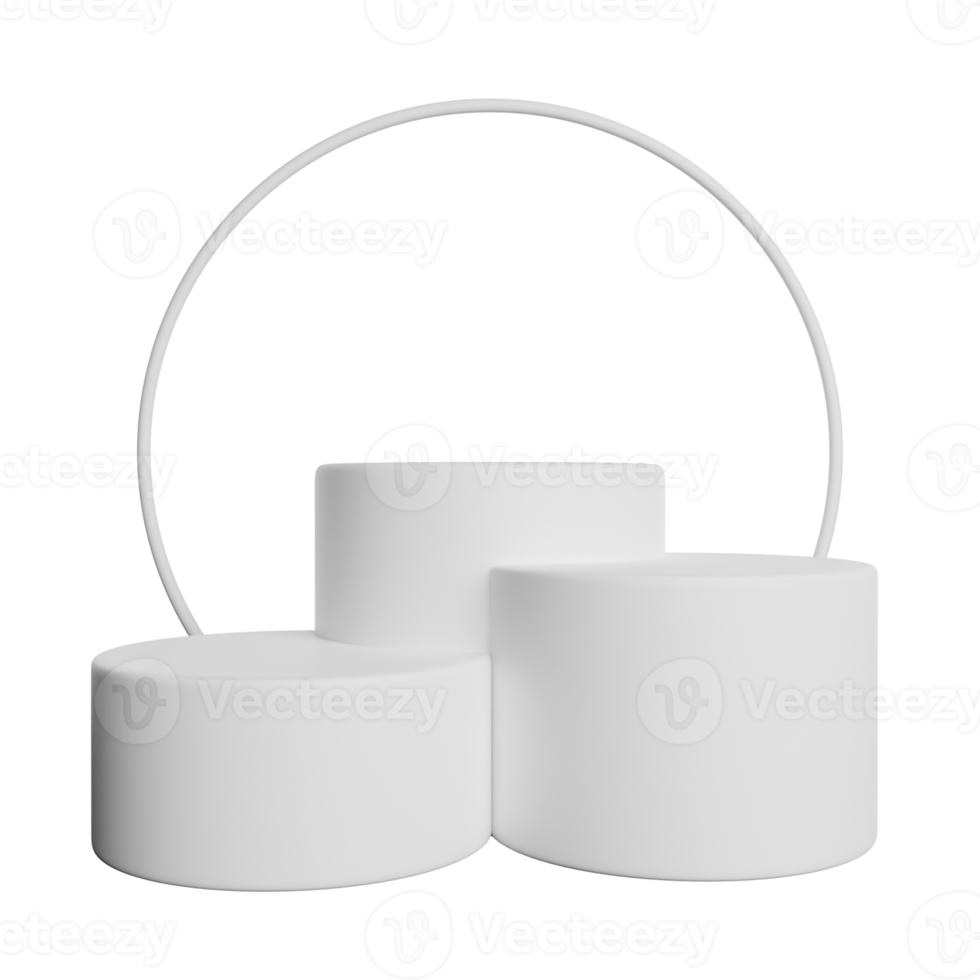 Realistic Podium White Template png