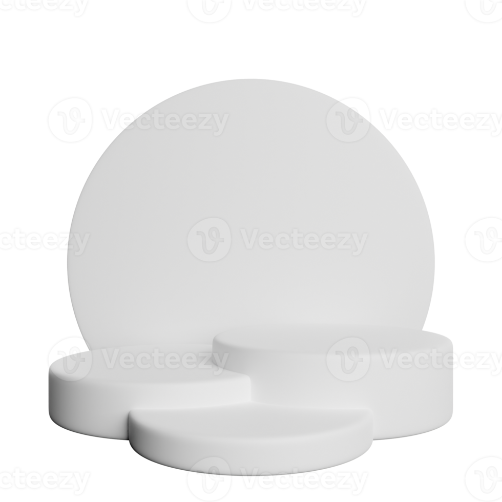 Realistic Podium White Template png