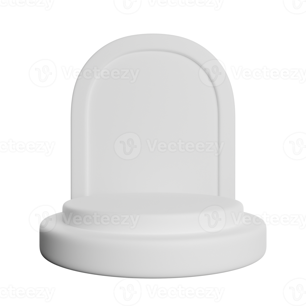 Realistic Podium White Template png