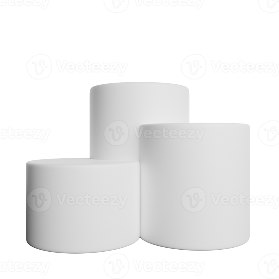 Realistic Podium White Template png