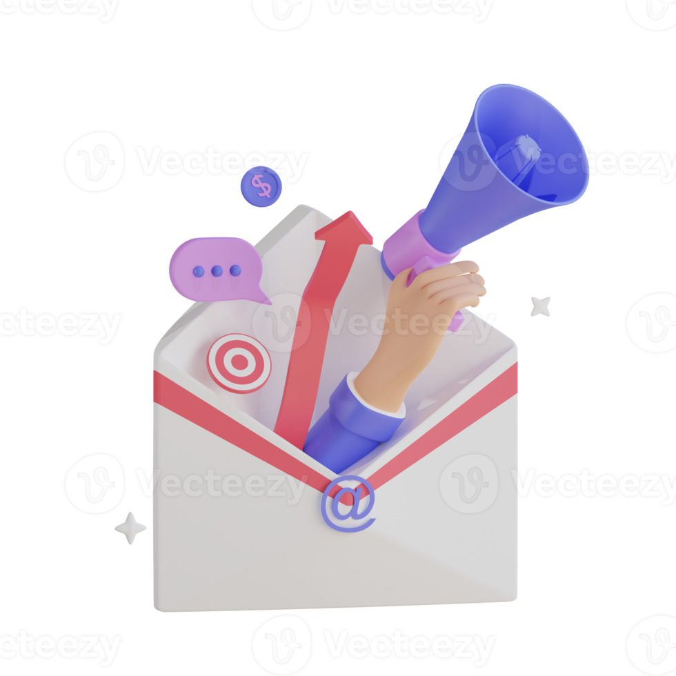 3d icon Email Marketing png