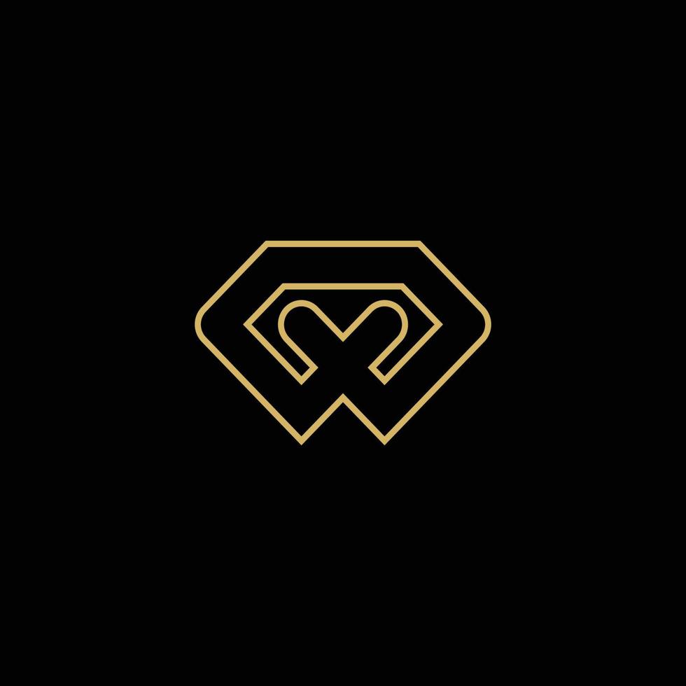diamante y w letra logo. excelente joyería logo vector