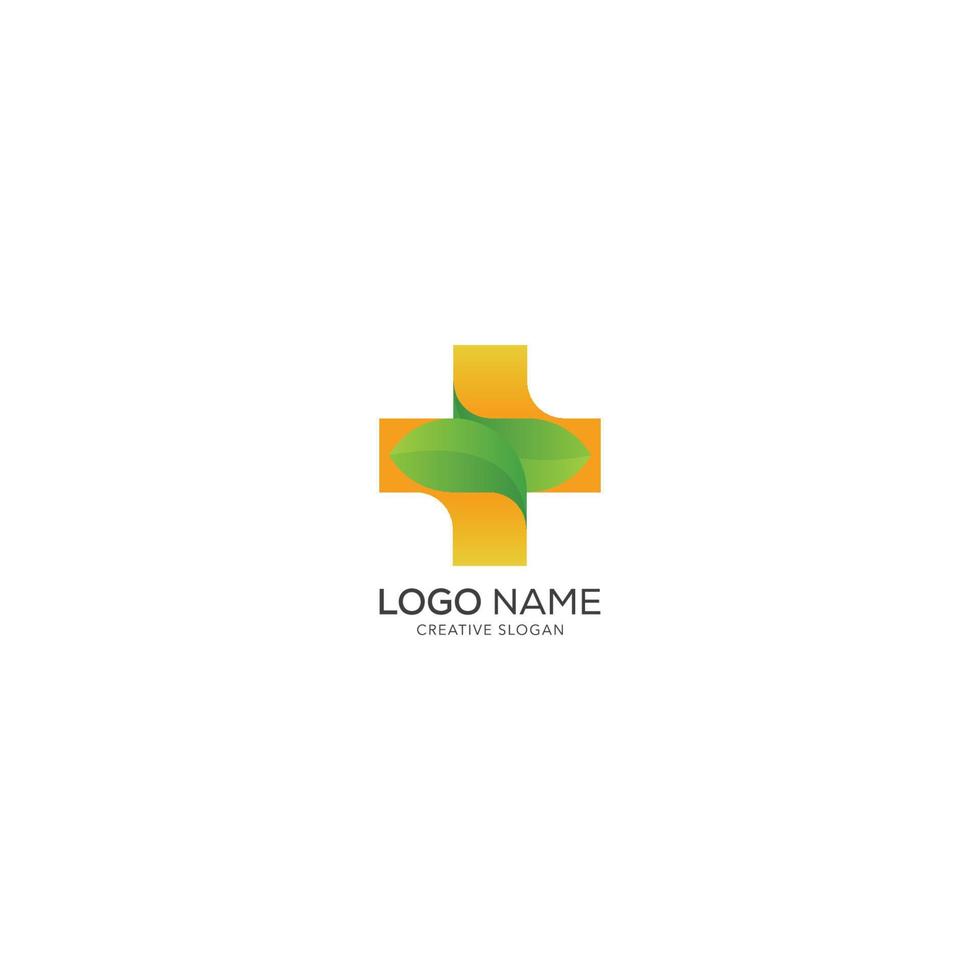 green nature leaf medical health logo - Health logo template vector