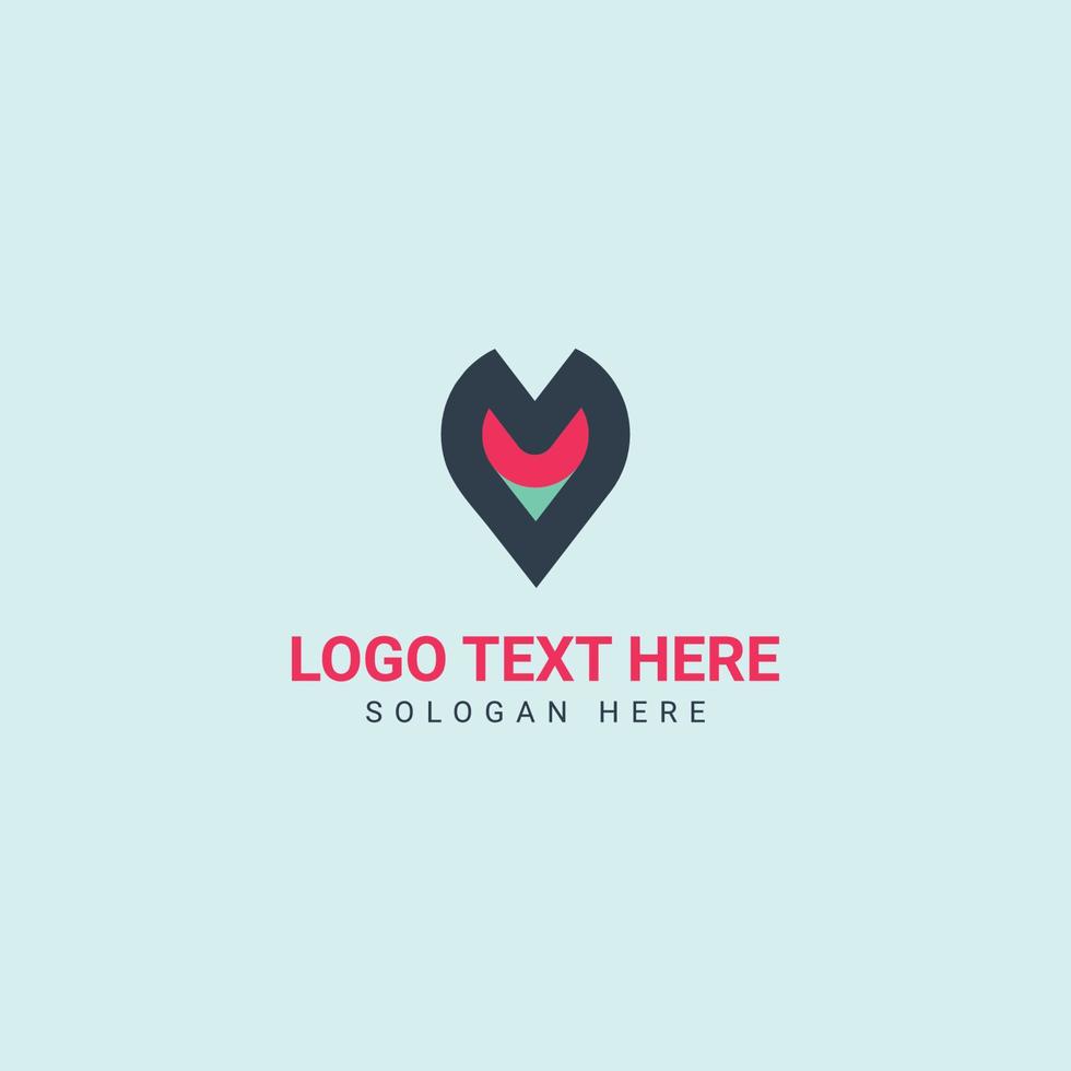 Heart Logo design vector template. Happy Valentines Day concept. Infinity Love Logotype icon.