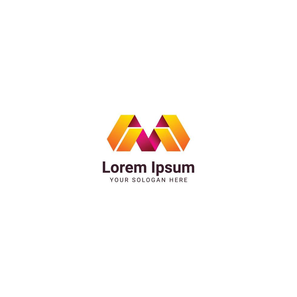 M letter idea vector logo and application icon template