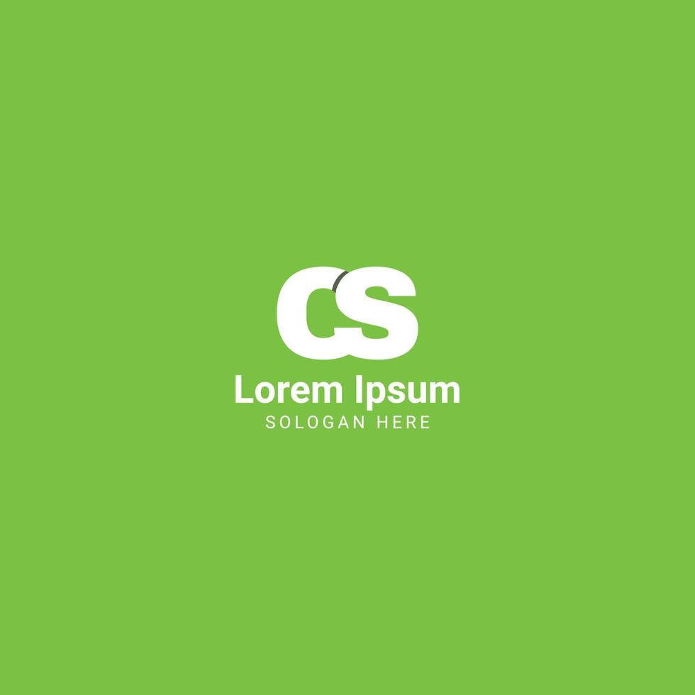 CS initials monogram letter text alphabet logo design vector