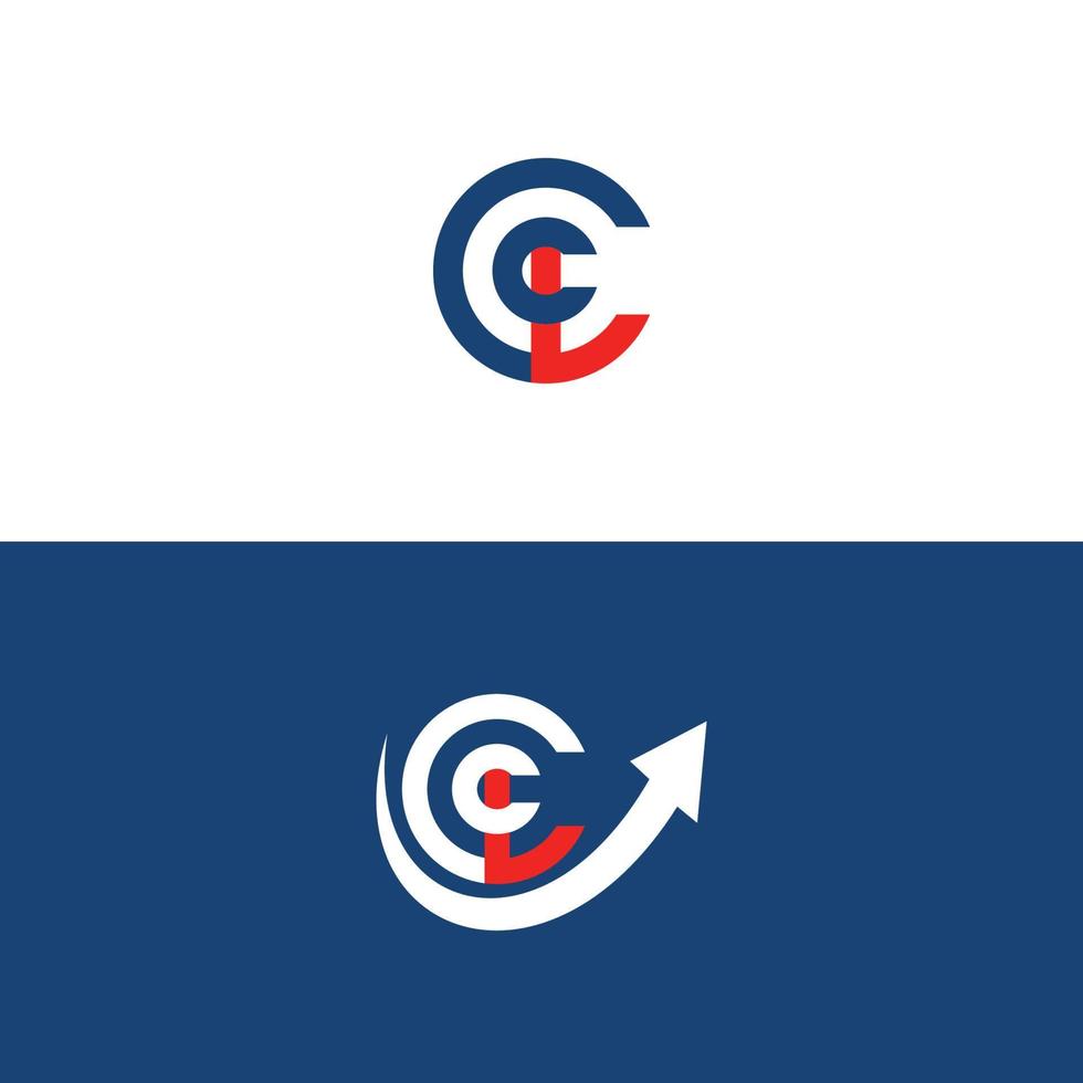 Initial letter CCL logo vector design template with Grow Icon