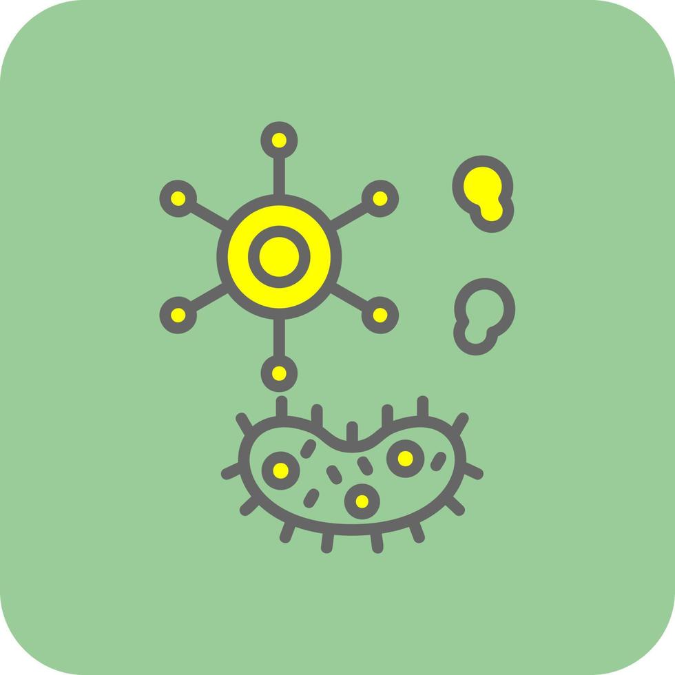 diseño de iconos de vectores de bacterias y virus