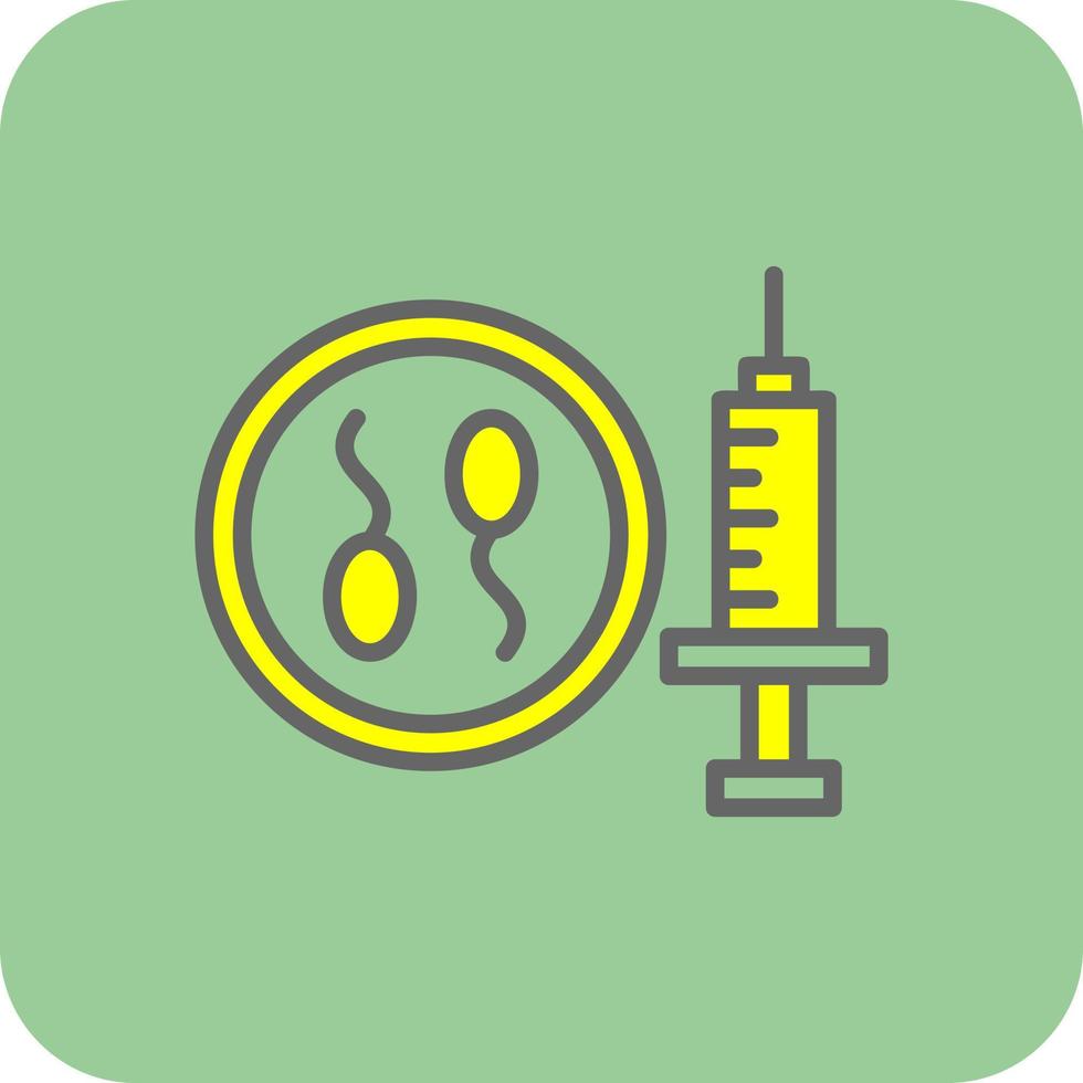 diseño de icono de vector de fertilización in vitro