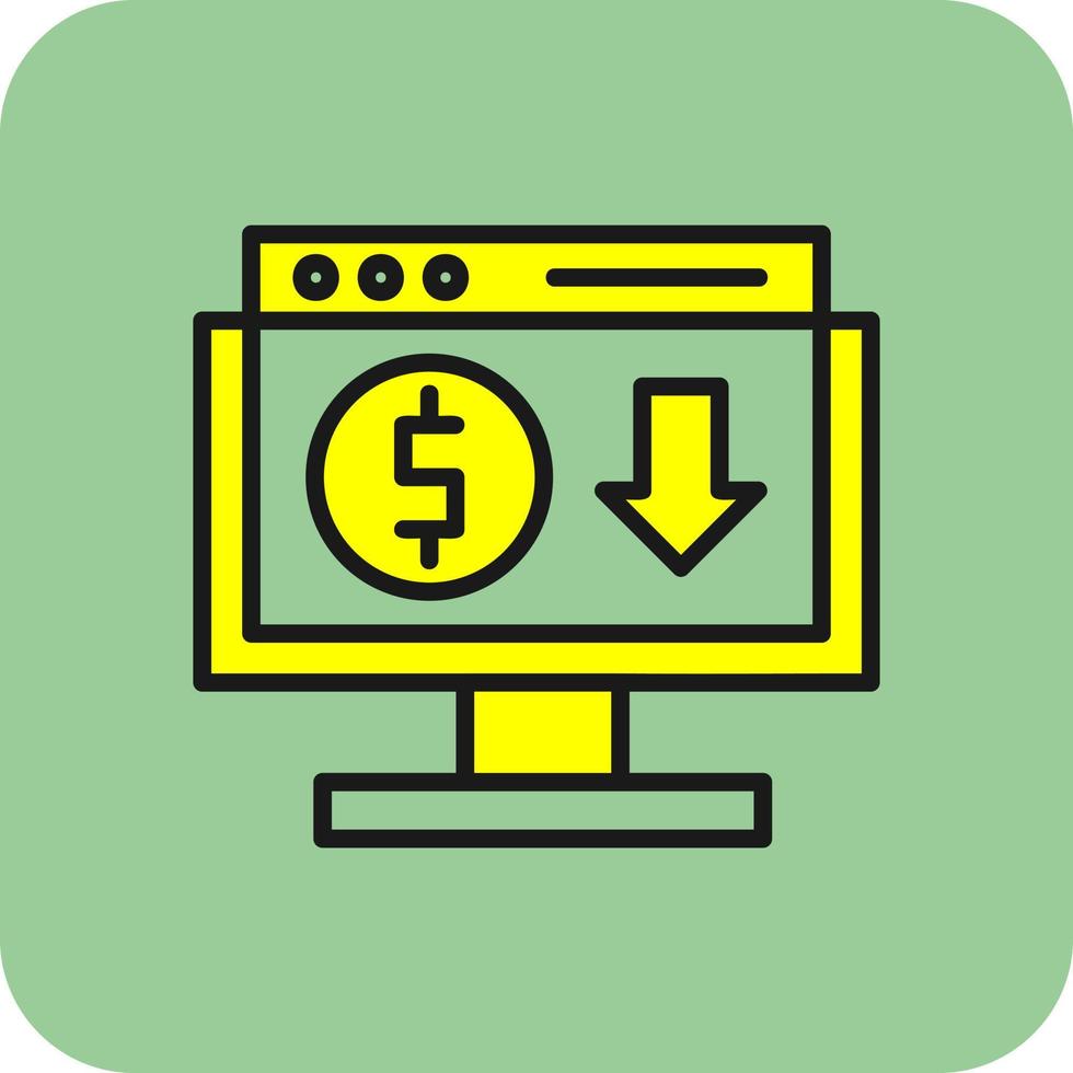 Online Income Vector Icon Design