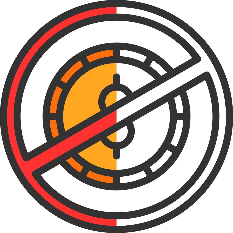 No Money Vector Icon Design