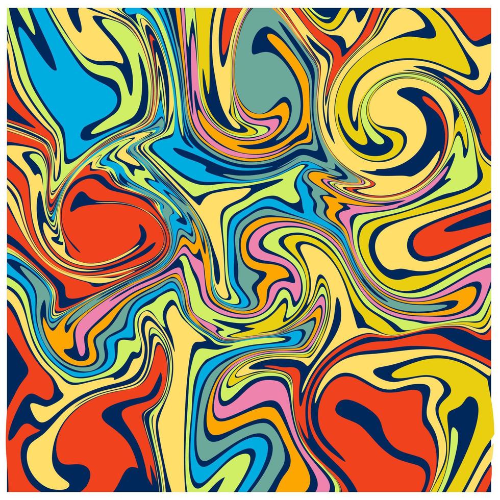 Crazy pattern. Colorful flowing background. Fluid backdrop. An abstract colorful psychedelic wavy background. vector