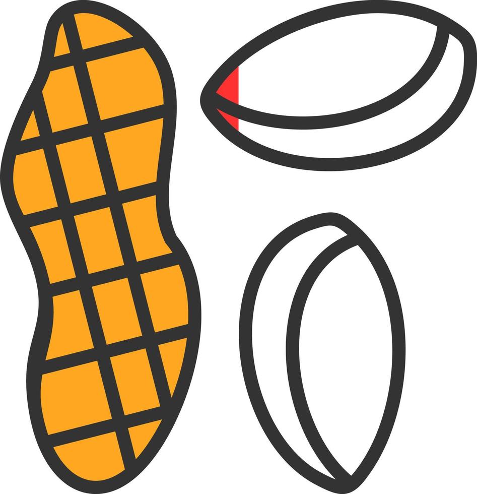 diseño de icono de vector de cacahuetes