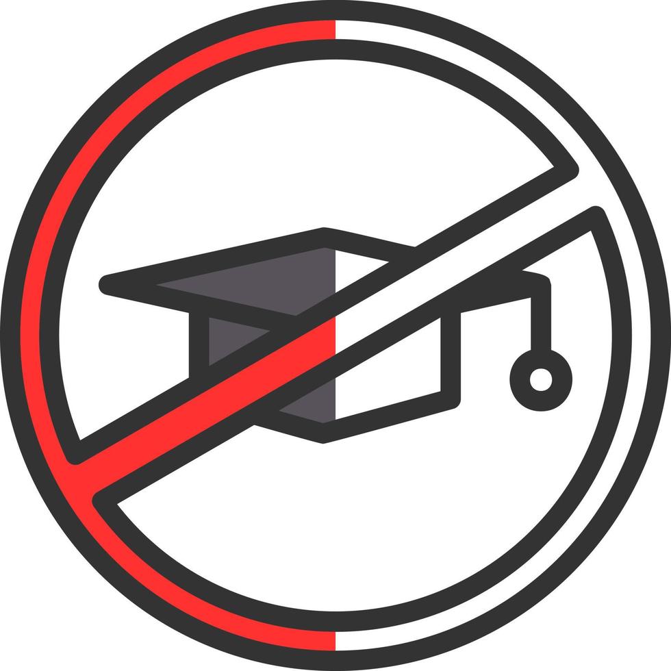 No Education Vector Icon Design