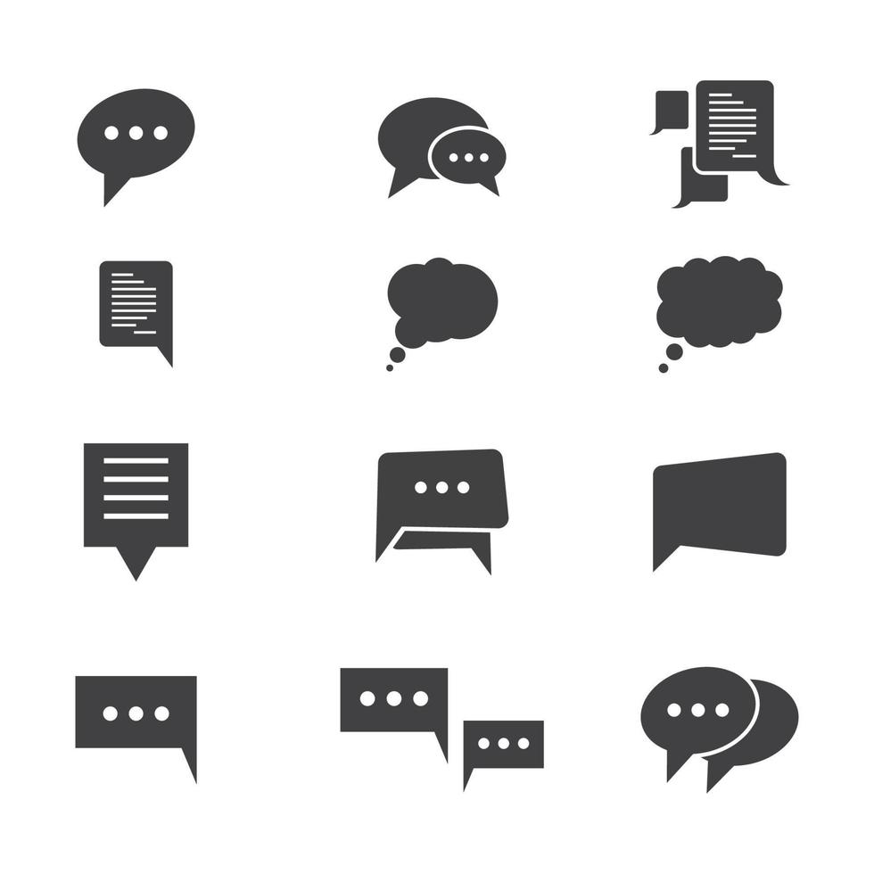 Speech bubble icon vector