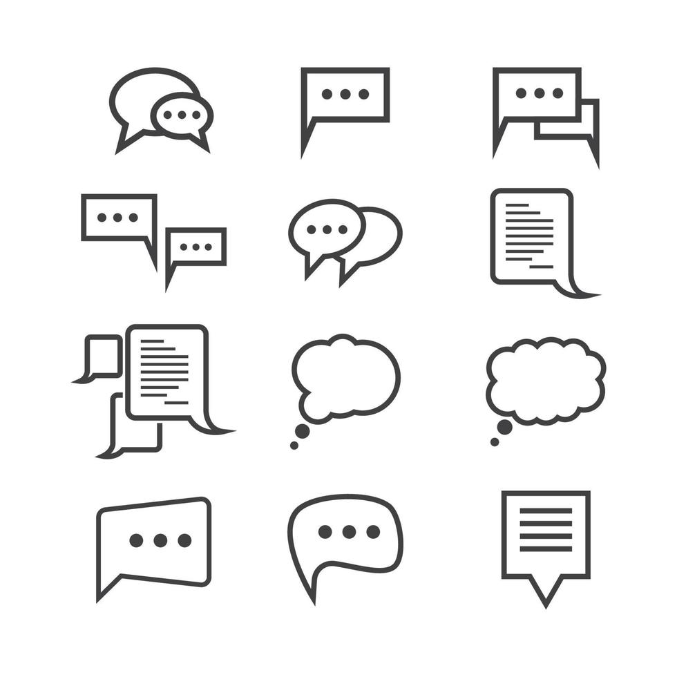 Speech bubble icon vector