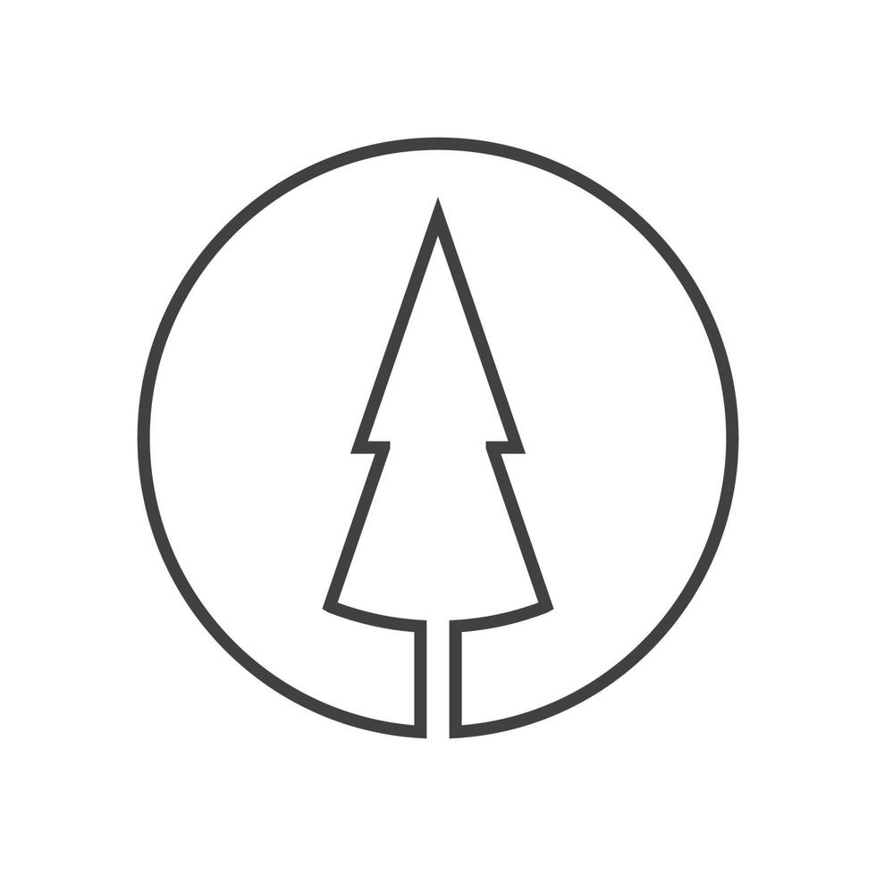 Pine tree illustration vector