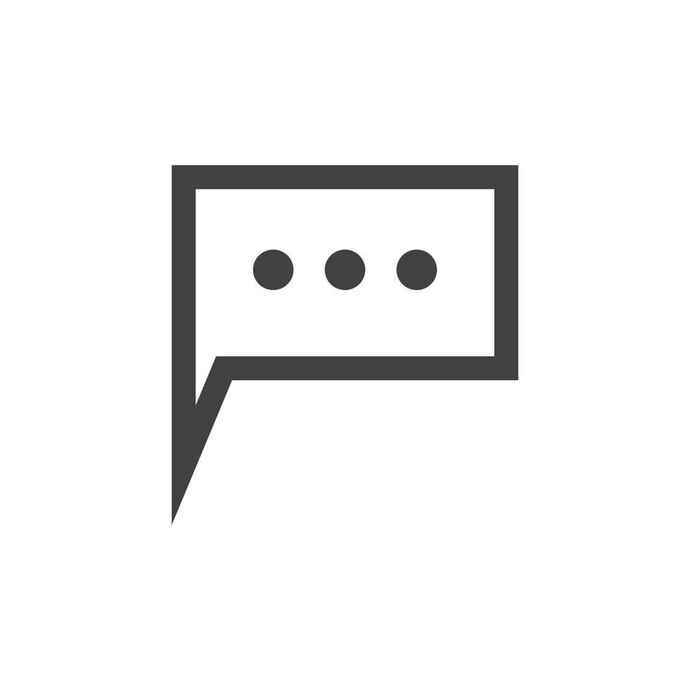 Speech bubble icon vector