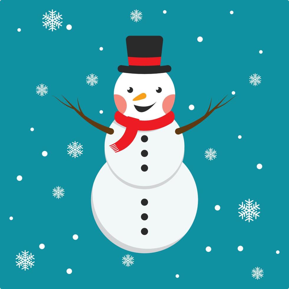 Snowman illustration vector