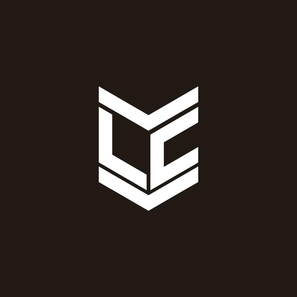 Logo alphabet monogram with emblem style vector