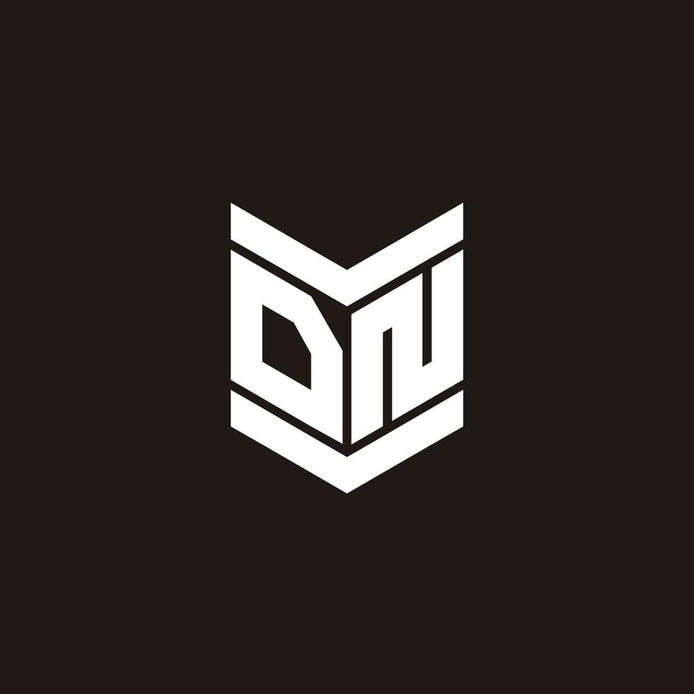 Logo alphabet monogram with emblem style vector