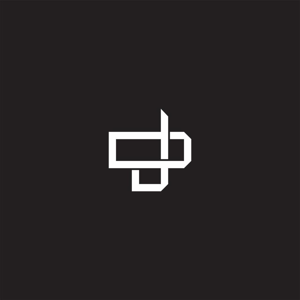 JD Initial letter overlapping interlock logo monogram line art style vector