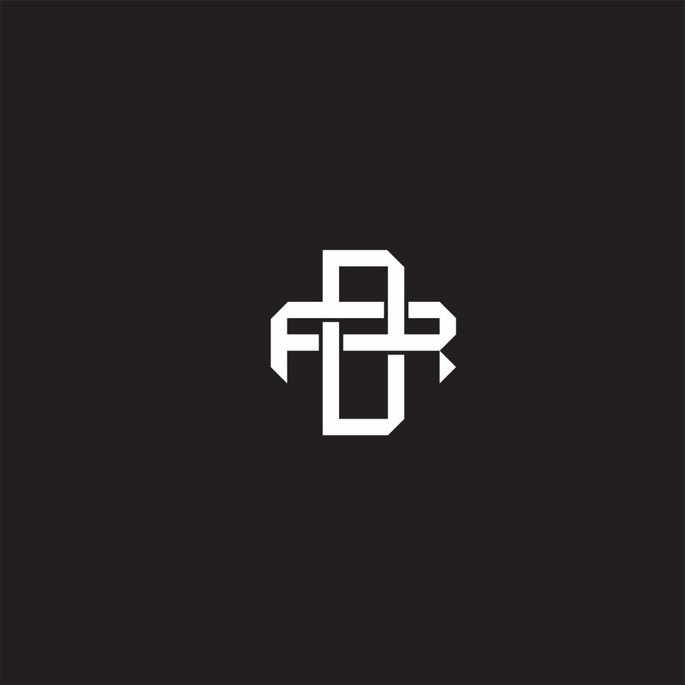 DR Initial letter overlapping interlock logo monogram line art style vector