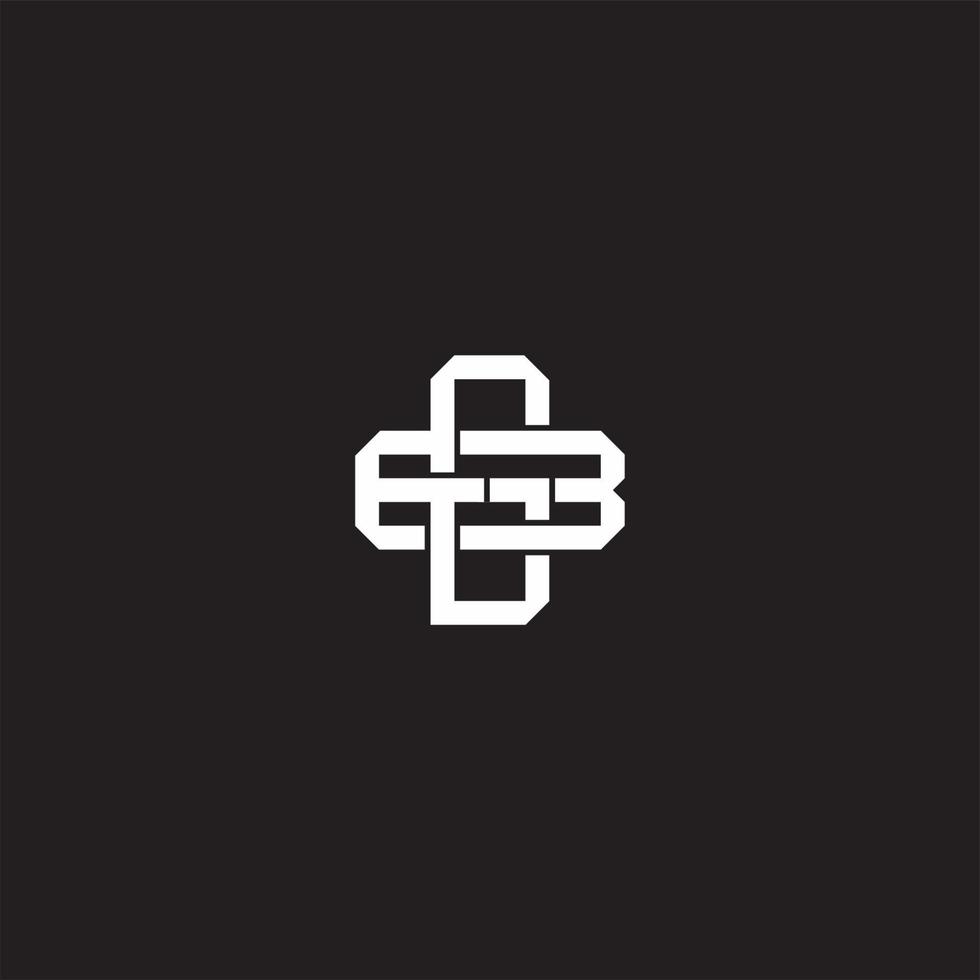 Initial letter overlapping interlock logo monogram line art style vector