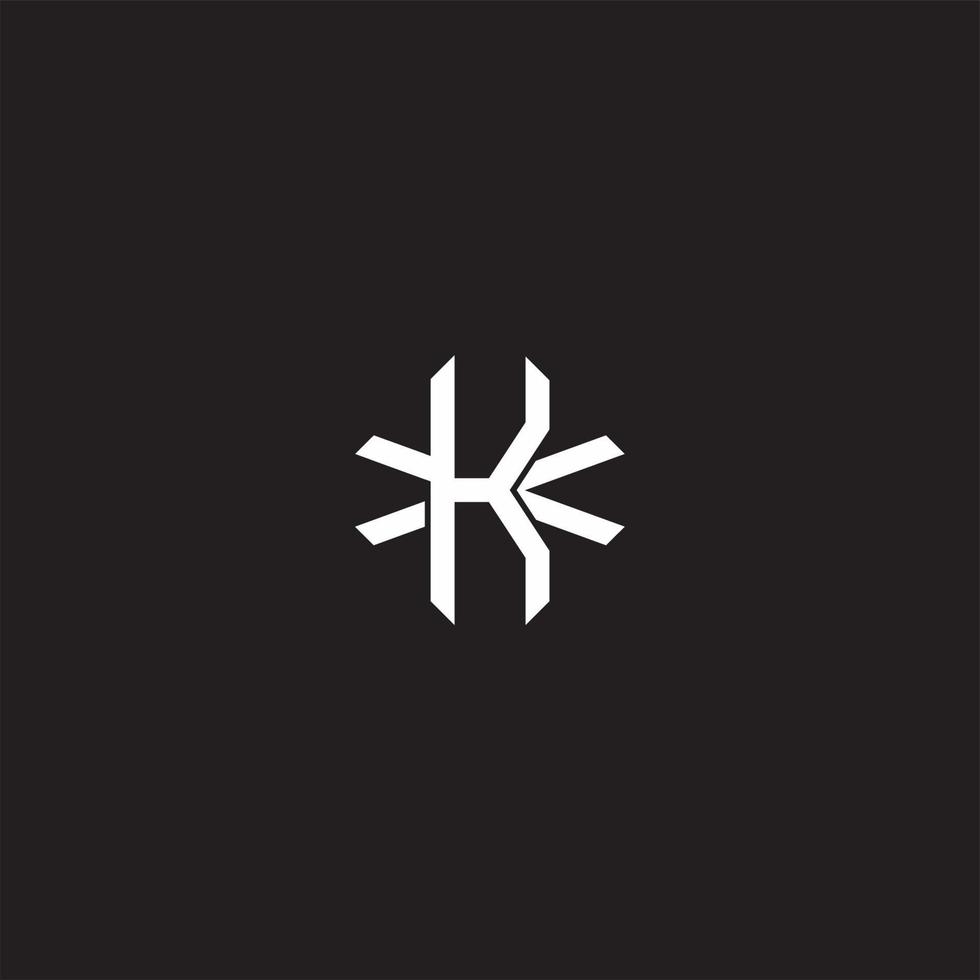 Initial letter overlapping interlock logo monogram line art style vector