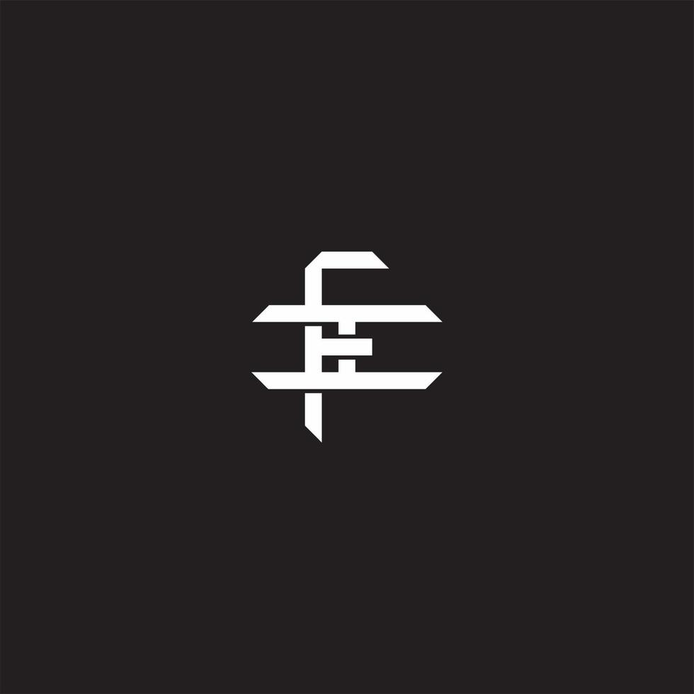 FI Initial letter overlapping interlock logo monogram line art style vector