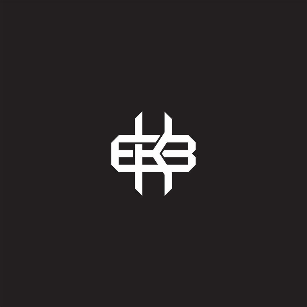 Initial letter overlapping interlock logo monogram line art style vector