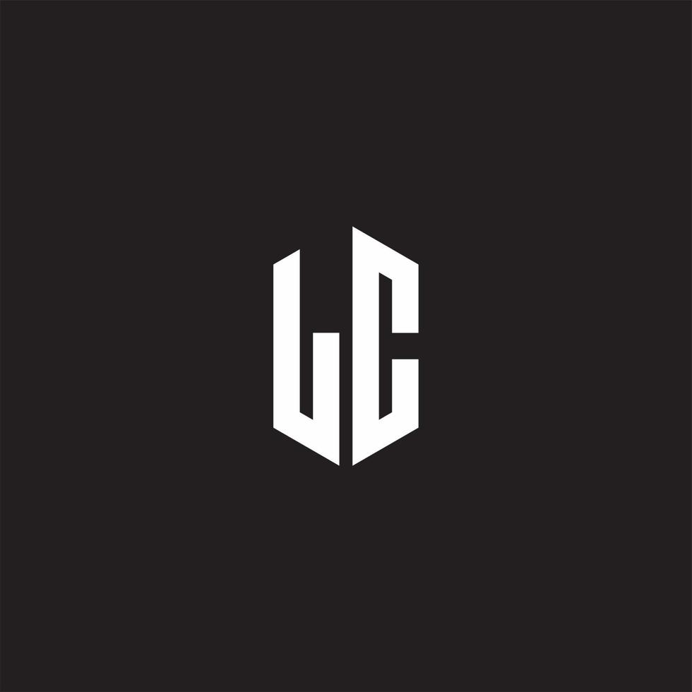 lc logo monograma con hexágono forma estilo diseño modelo vector