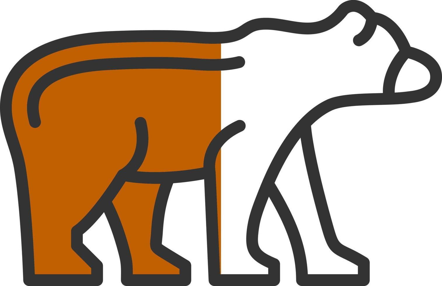 diseño de icono de vector de oso