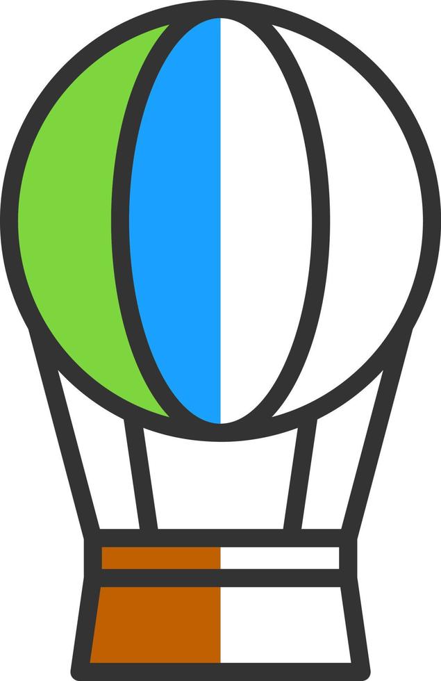 Hot Air Balloon Vector Icon Design