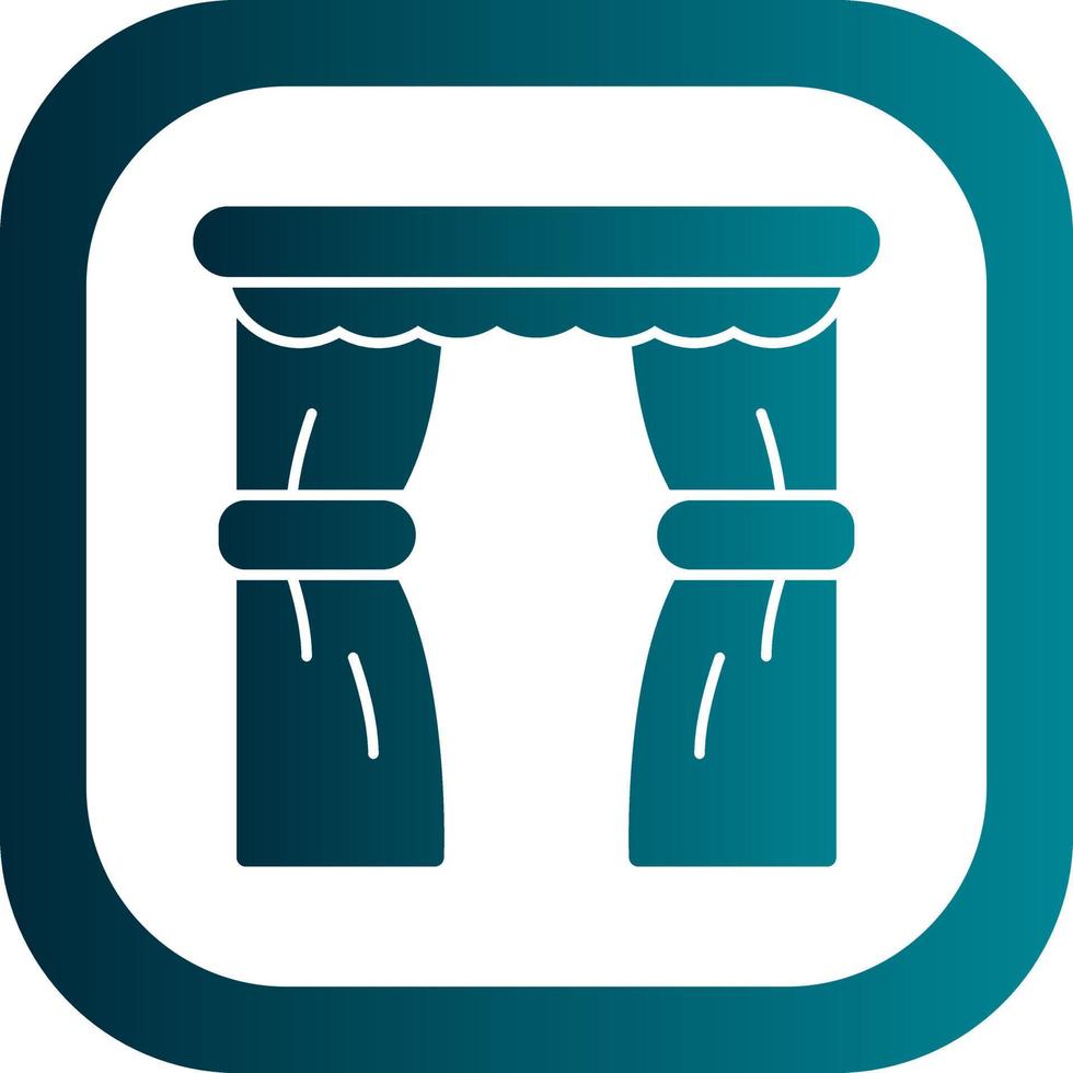 Curtains Vector Icon Design