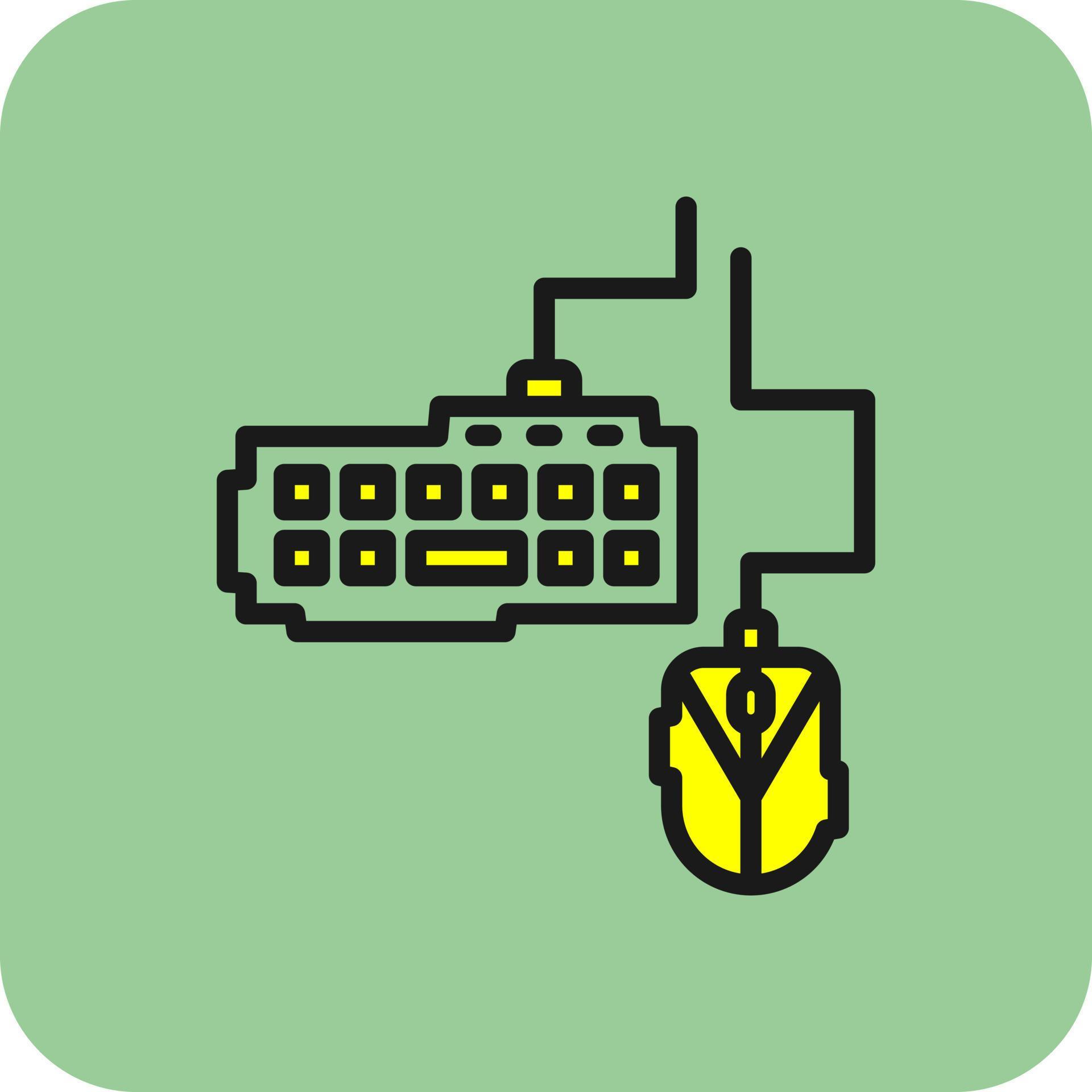 Gaming Keyboard And Mouse Vector Icon Design 21098159 Vector Art at