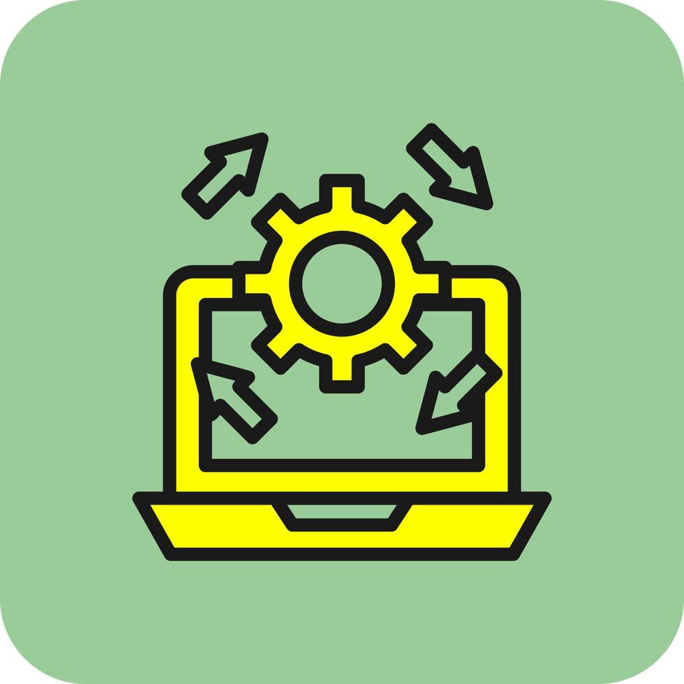 Upgrade Laptop Vector Icon Design