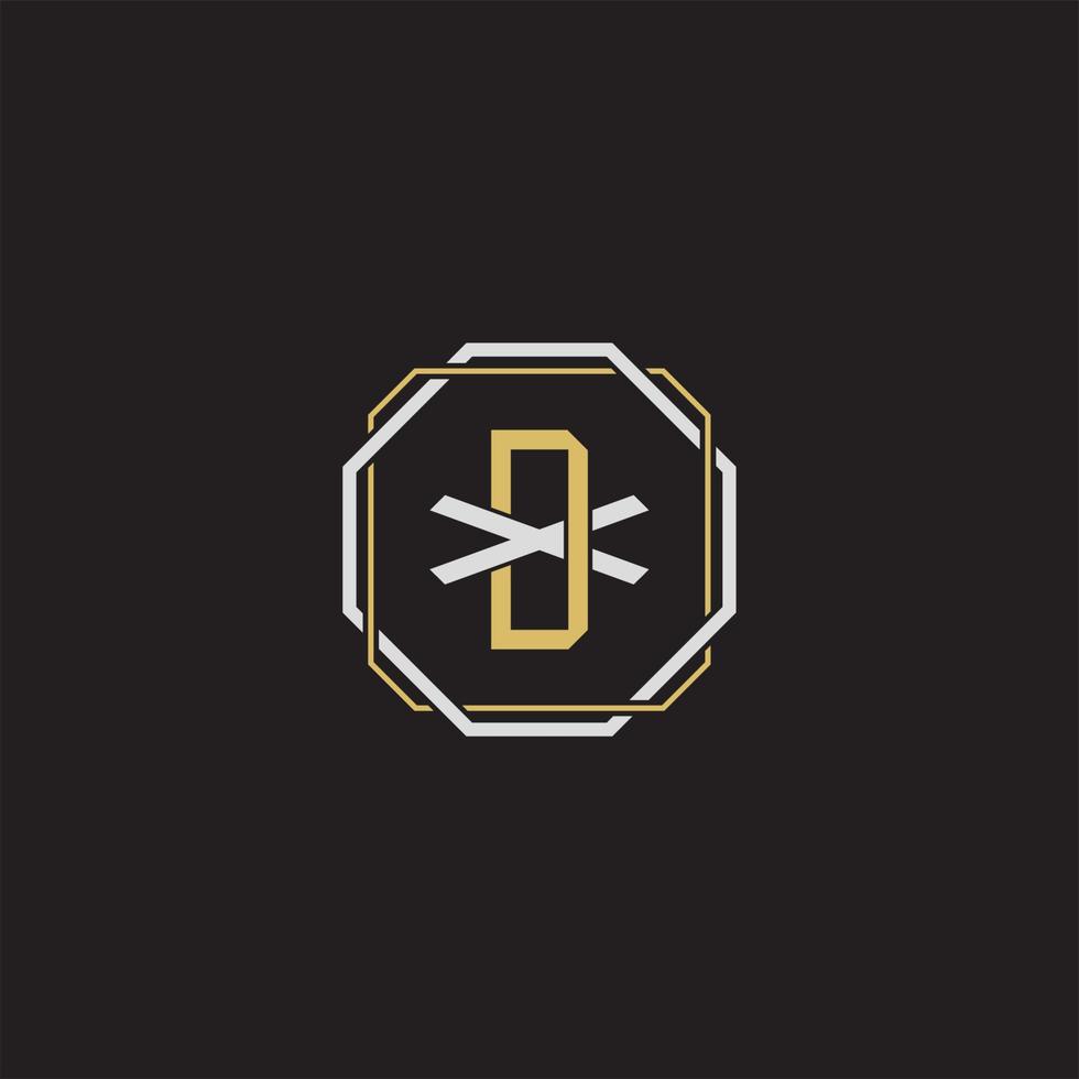 DX Initial letter overlapping interlock logo monogram line art style vector