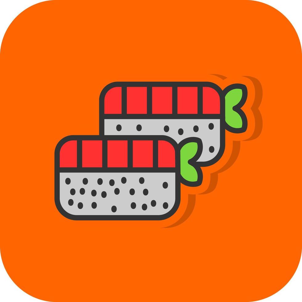 diseño de icono de vector de sushi