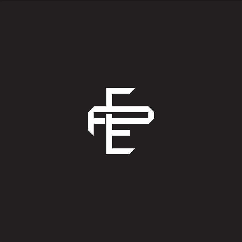 EP Initial letter overlapping interlock logo monogram line art style vector