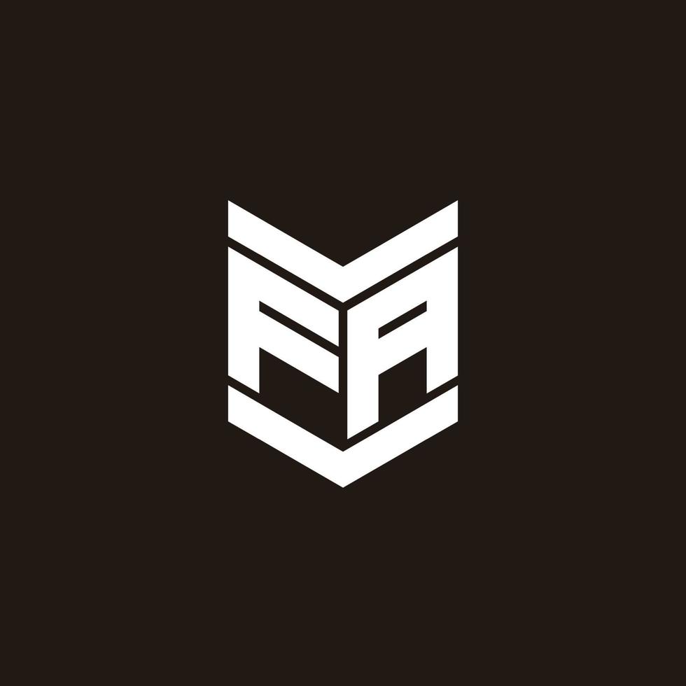 Logo alphabet monogram with emblem style vector