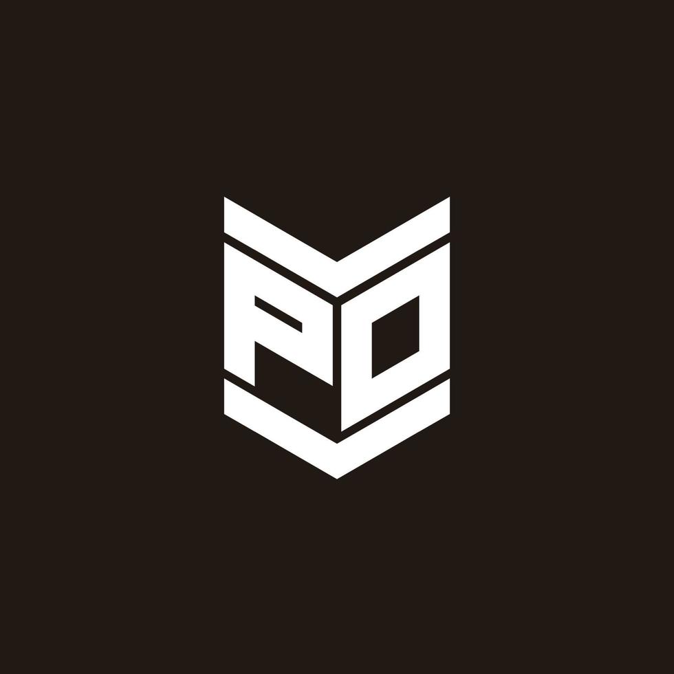 Logo alphabet monogram with emblem style vector