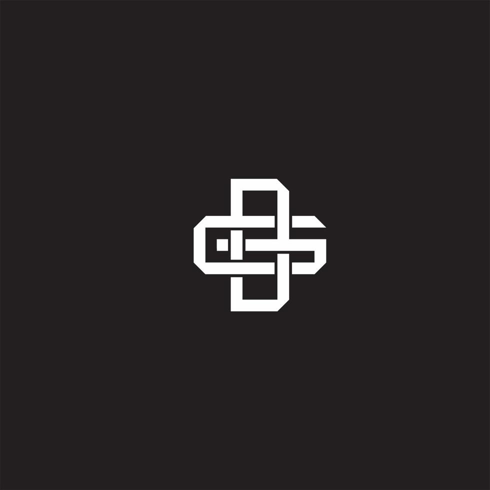 DG Initial letter overlapping interlock logo monogram line art style vector