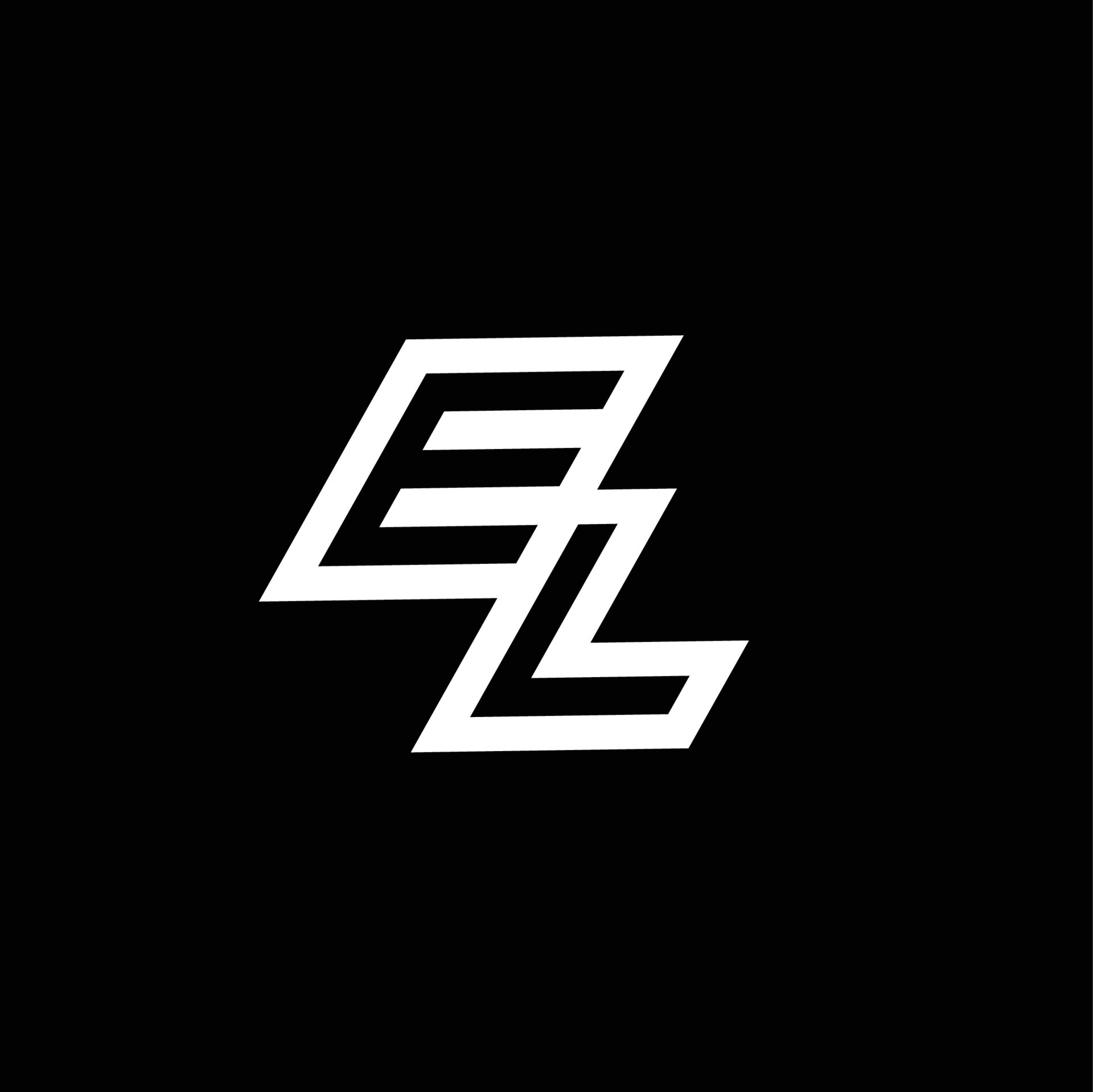 EL logo monogram with up to down style negative space design template EL logo monogram with up to down style negative space design template