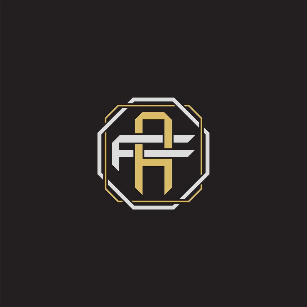 AF Initial letter overlapping interlock logo monogram line art style vector