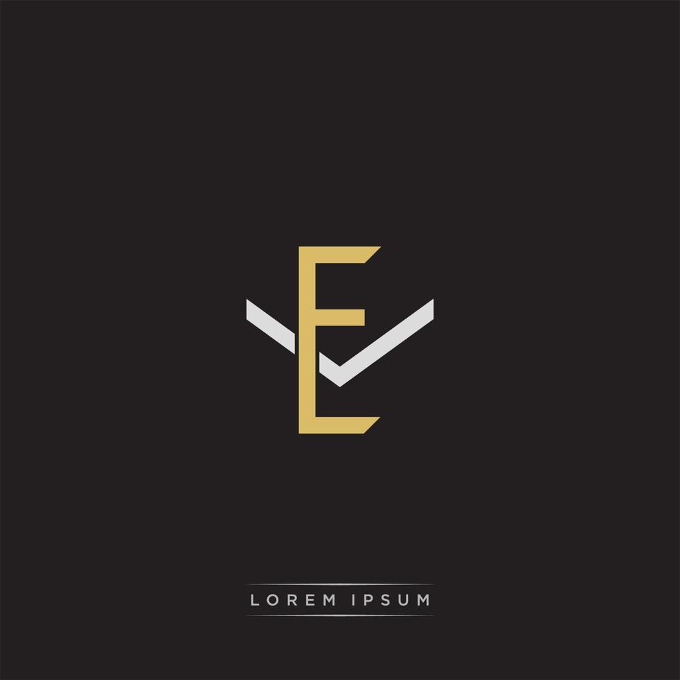 ev inicial letra superposición entrelazar logo monograma línea Arte estilo vector