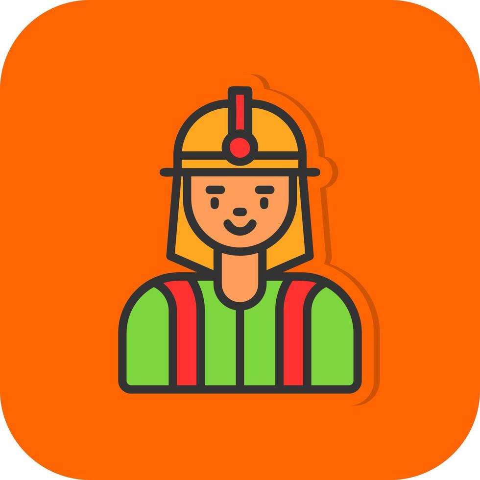 Firefighter Vector Icon Design