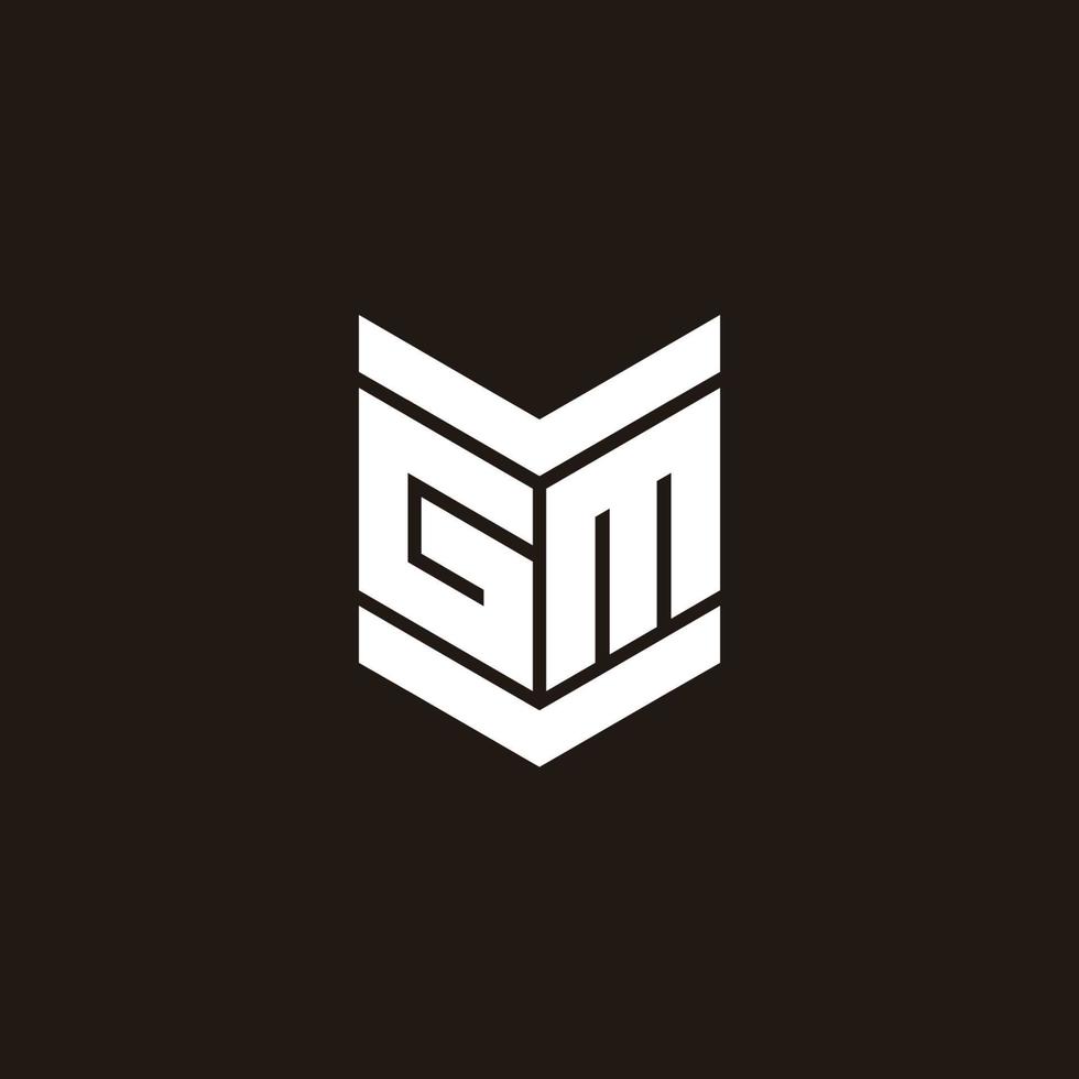 Logo alphabet monogram with emblem style vector