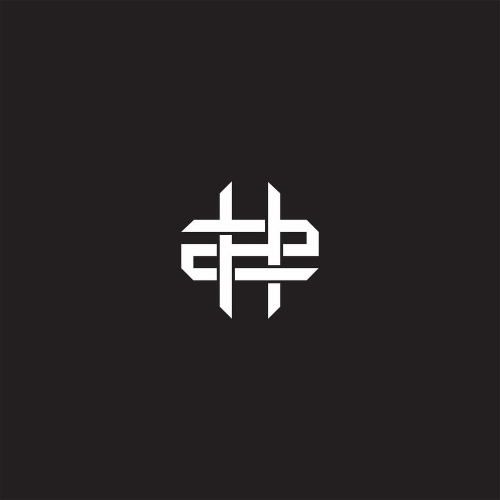 Initial letter overlapping interlock logo monogram line art style vector